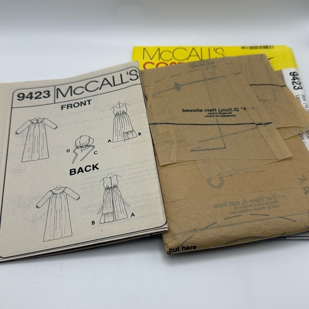 McCall's Pioneer Costumes Pattern 9423 Size Large (16,18) - Picture 5 of 5